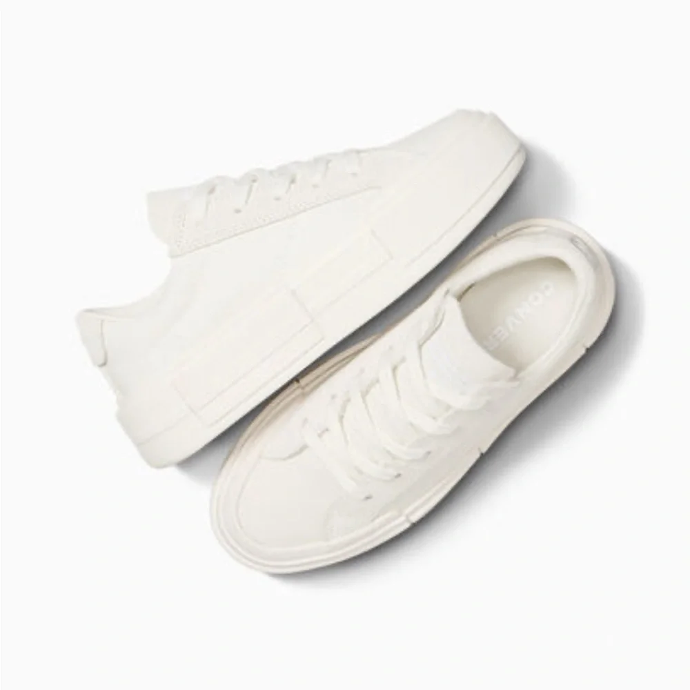 Converse Cream Platform Sneakers with Chunky Sole